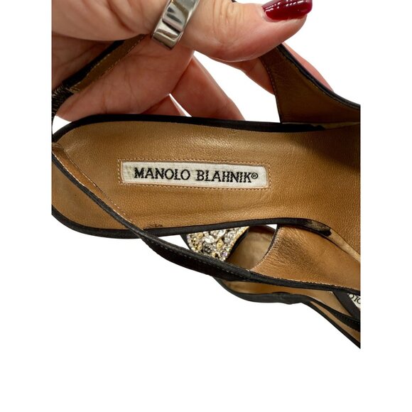 Manolo Blahnik Slingback heels with Embellishments - Size 9 - Picture 2 of 9